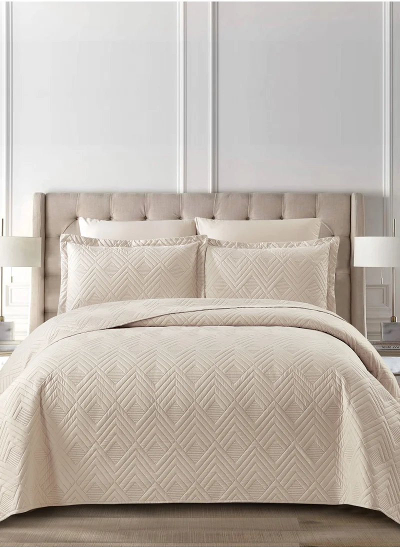 Donetella Bedspread, Coverlet Set 3-Pcs Single Size Compressed Comforter, Bedding Blanket With Pillow Sheet And Pillow Sham, Linen