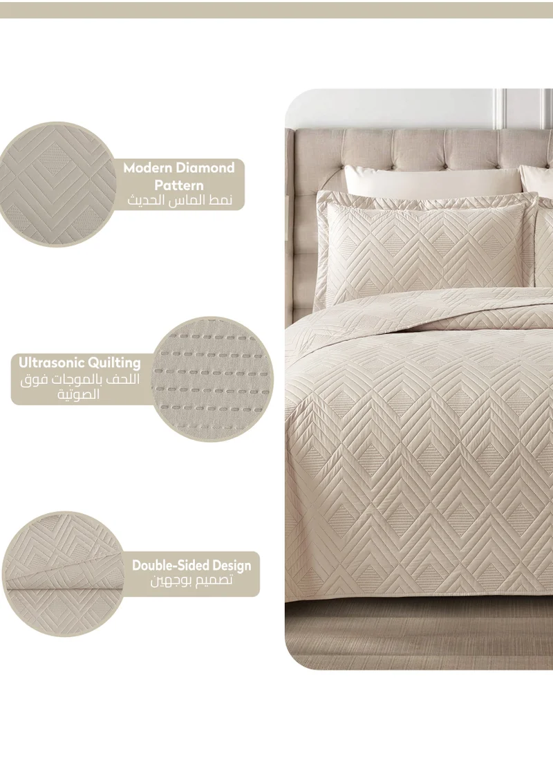 Donetella Bedspread, Coverlet Set 3-Pcs Single Size Compressed Comforter, Bedding Blanket With Pillow Sheet And Pillow Sham, Linen