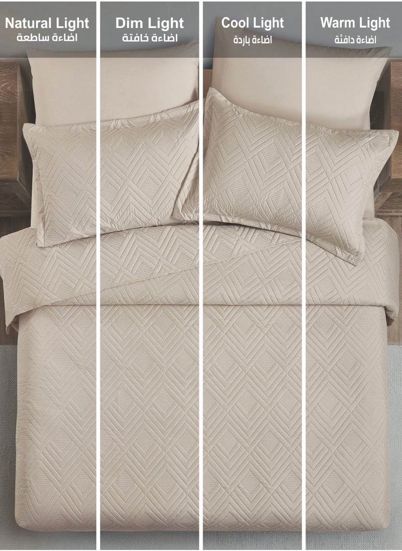Donetella - Bedspread, Coverlet Set 3-Pcs Single Size Compressed Comforter, Bedding Blanket With Pillow Sheet And Pillow Sham, Linen - Image 1