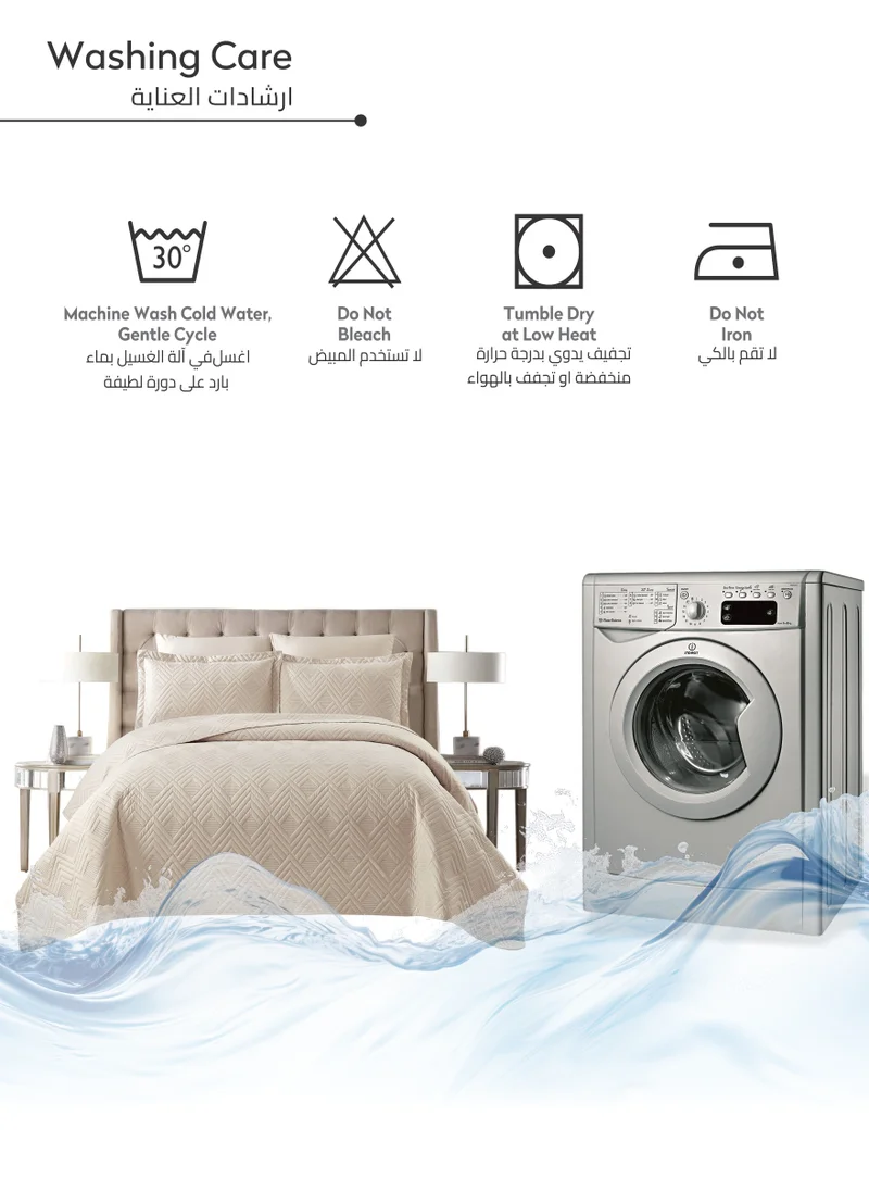 Donetella Bedspread, Coverlet Set 3-Pcs Single Size Compressed Comforter, Bedding Blanket With Pillow Sheet And Pillow Sham, Linen