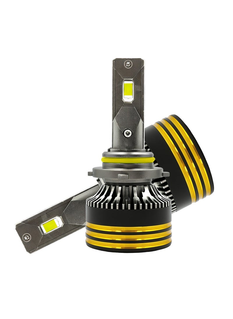 Golden Camel Golden Camel M8 Pro 9005 LED Headlight Bulb 120W 15000LM IP65 Waterproof 6500K Cool White Light with Aviation Aluminum Heat Sink 12V–24V DC Car LED Headlamp Conversion Kit (Set of 2)  - Image 3