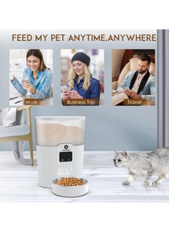 XVersion Pet Feeder Automatic Papifeed Cat Feeder 3L with App WiFi Cat Food Dispenser for Cats & Dogs, Smart Timed Cat Feeder Automatic Pet Feeder w/Portion Control,Stainless Steel Cat Bowl and Dual Power (15Cup) White  - Image 5