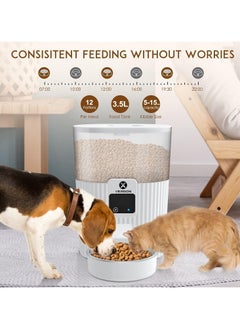 XVersion Pet Feeder Automatic Papifeed Cat Feeder 3L with App WiFi Cat Food Dispenser for Cats & Dogs, Smart Timed Cat Feeder Automatic Pet Feeder w/Portion Control,Stainless Steel Cat Bowl and Dual Power (15Cup) White  - Image 4