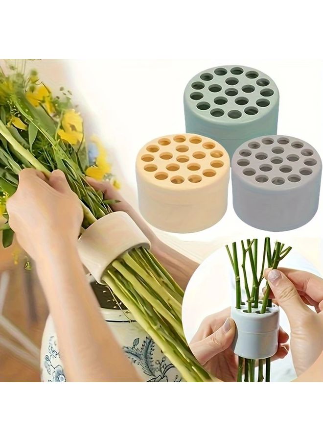 3pcs Mixed Color Spiral Vase Holder Reusable Bouquet Stem Fixer Planting Tool - Image 1
