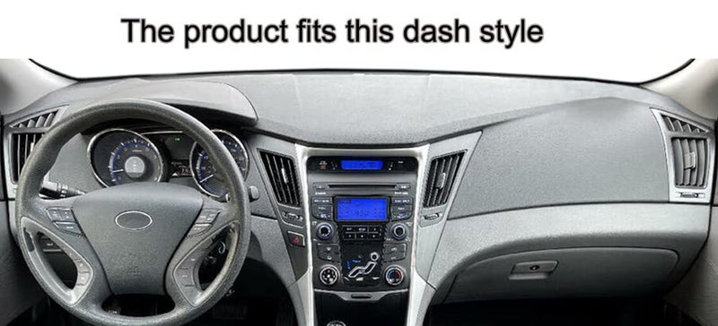 Fcovergurus Dash Cover Mat Custom Fit for Hyundai Sonata 2011 2012 2013 2014 with Cutout for Speakers, Dashboard Cover Pad Protector (11-14 Charcoal Gray) F81 - Image 2