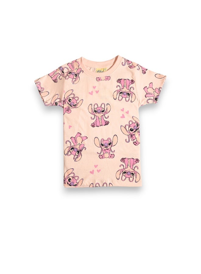 LILO & STITCH GIRLS SHORT SLEEVE T-SHIRT - Image 1