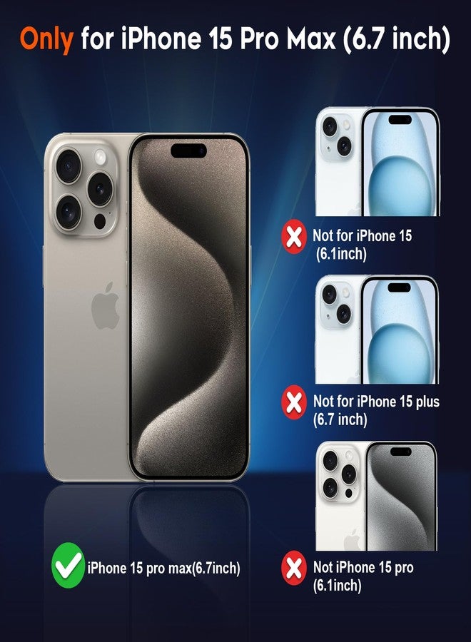 استلق جراب SUPFINE المغناطيسي لهاتف iPhone 15 Pro Max (متوافق مع MagSafe) (حماية فائقة ضد السقوط بمعايير عسكرية) جراب نحيف شفاف غير لامع مقاوم للصدمات ومضاد لبصمات الأصابع، أزرق مخضر - Image 2