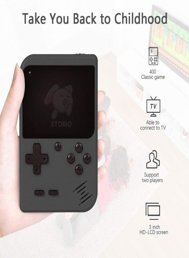 Storio Rechargeable Pocket Video Game for Kids 400 in 1 Retro Game Box Console Handheld Game Box with TV Output - Multicolor - Image 5