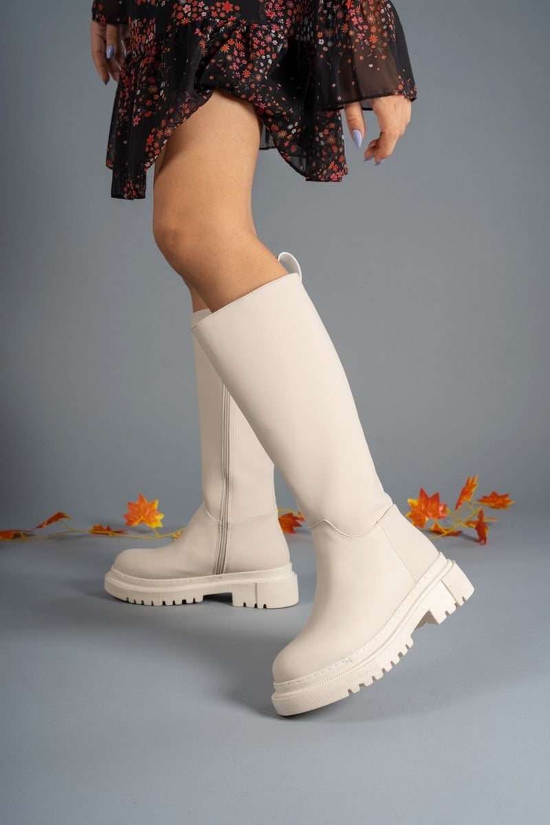 Riccon Extra Matte Beige Women's Boots 0012360  - Image 3