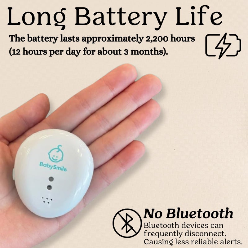 BabySmile E-202 Baby Movement & Sleep Monitor | Motion Sensor with Safety Alerts, Arousal Vibration & Portable Clip-On Design | Smart Baby Sleep Support (White) - Image 5