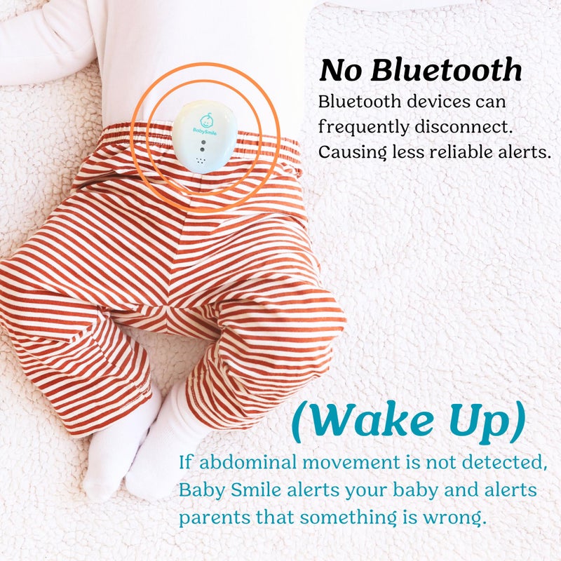 BabySmile E-202 Baby Movement & Sleep Monitor | Motion Sensor with Safety Alerts, Arousal Vibration & Portable Clip-On Design | Smart Baby Sleep Support (White) - Image 3