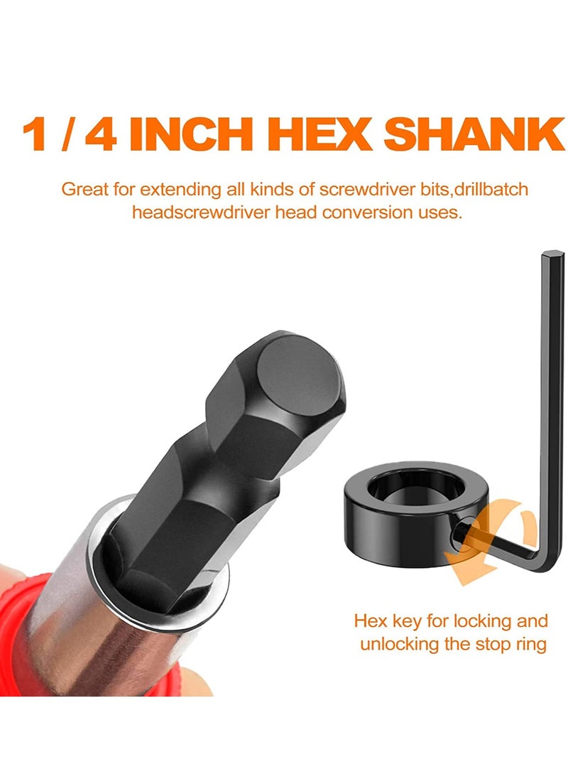 SYOSI - SYOSI 4 Pcs 1/4” Hex Shank Magnetic Screwdriver Bits Holder Magnetic, Quick Change Bit Holder Socket Screw Driver Drill Bit for Power Drill Bits Impact Wrench Screwdriver, 60mm - Image 1
