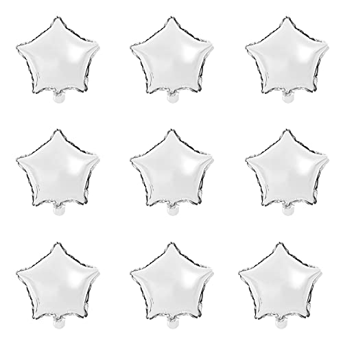 MOWO Star-shaped Foil Balloons, 10" Silver, Pack of 50 - Image 4