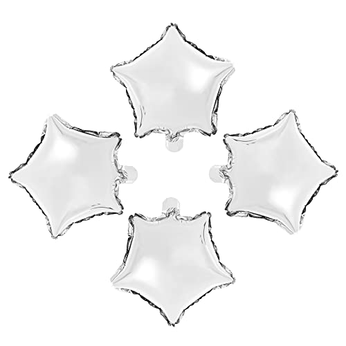 MOWO Star-shaped Foil Balloons, 10" Silver, Pack of 50 - Image 3