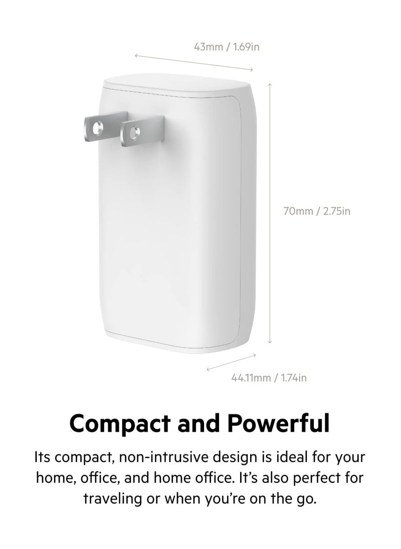 Generic Belkin 37W USB Type C PPS PD Dual Port Wall Phone Charger, Power Delivery 25W USB C Port and 12W USB A Port for Fast Charging Samsung Galaxy S23, Ultra, Plus, Note 20, iPhone 14 Series and More  - Image 4