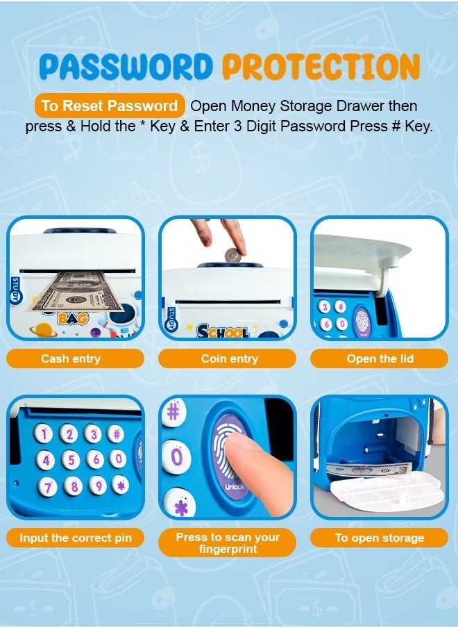 BAYBEE Babyee Kids ATM Money Bank Toy for Girls & Boys, Birthday Gift For Children - Coins/Notes Collection Money Saving Machine with Lock System & Music  - Image 2