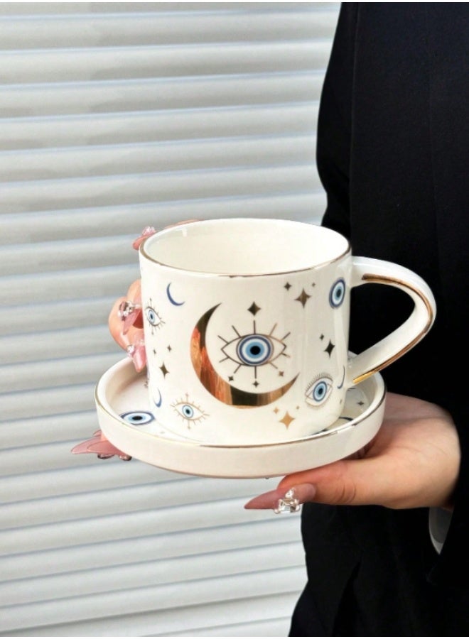 الواحة-TH كوب قهوة عين الشر أكواب شاي تركية أكواب شاي تركية كوب قهوة إسبريسو كوب عين الشر كوب قهوة سيراميك كوب لطيف كوب شاي سيراميك أكواب قهوة عتيقة مجموعة أكواب قهوة عتيقة 1 - Image 2