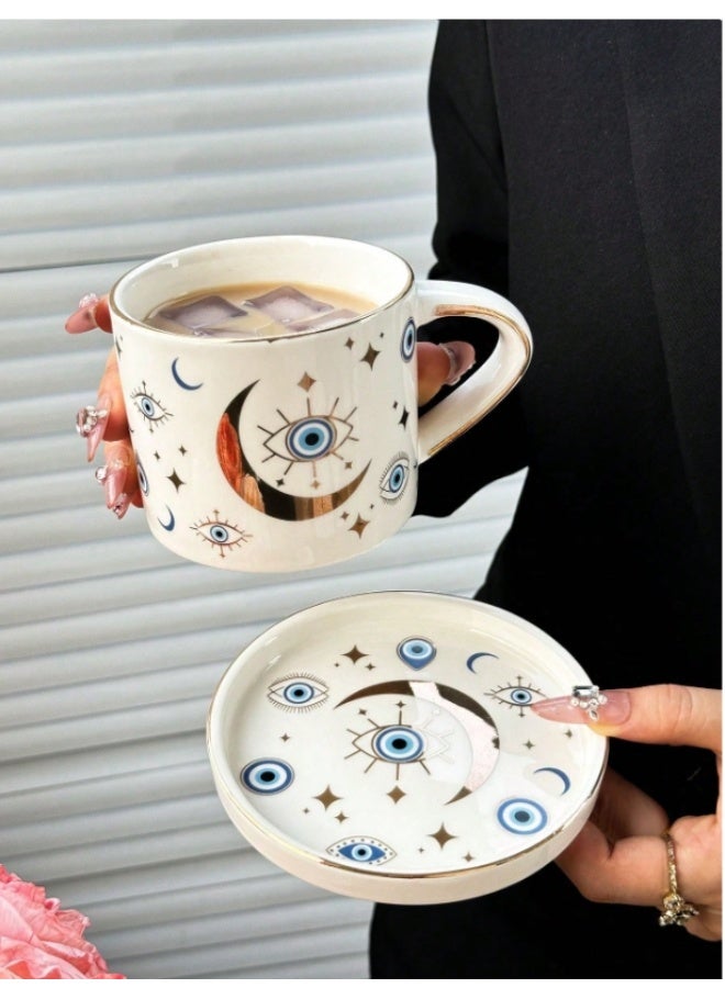 الواحة-TH كوب قهوة عين الشر أكواب شاي تركية أكواب شاي تركية كوب قهوة إسبريسو كوب عين الشر كوب قهوة سيراميك كوب لطيف كوب شاي سيراميك أكواب قهوة عتيقة مجموعة أكواب قهوة عتيقة 1 - Image 1