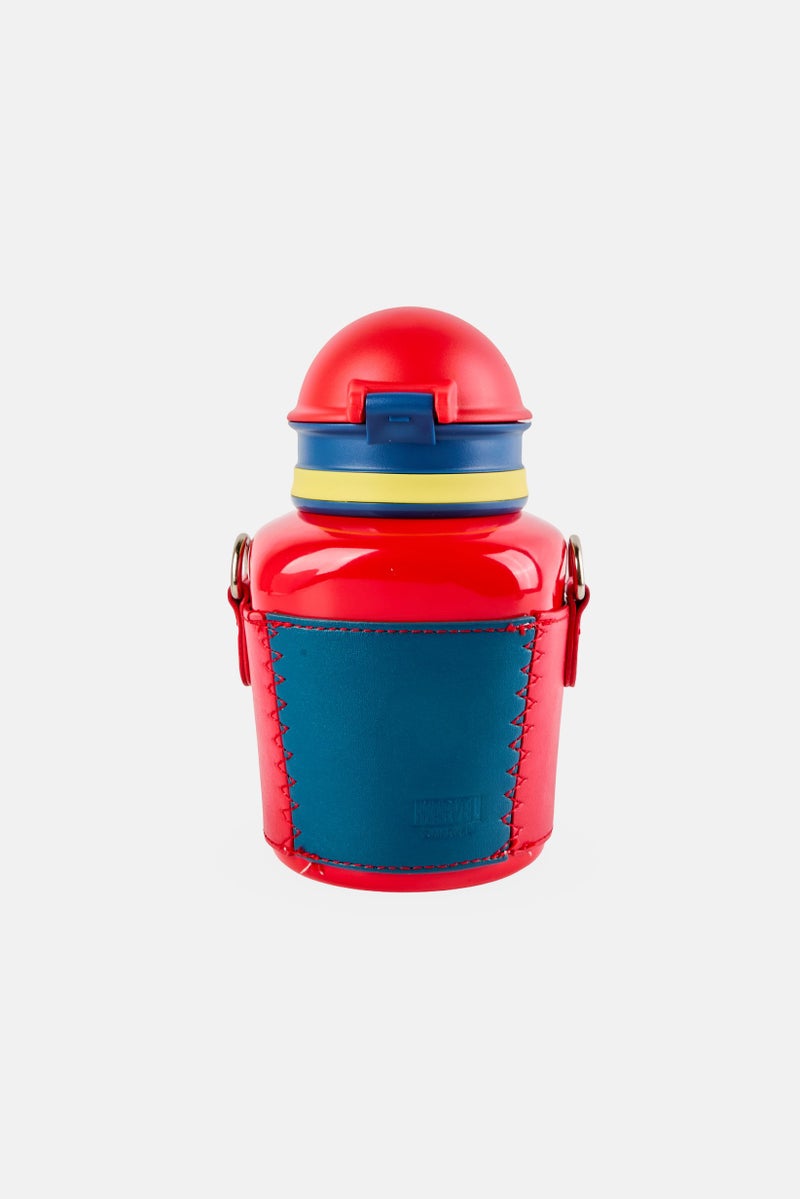 MARVEL Iron Man Stainless Steel Water Bottle With Two Cup 500 ml, Red - Image 4