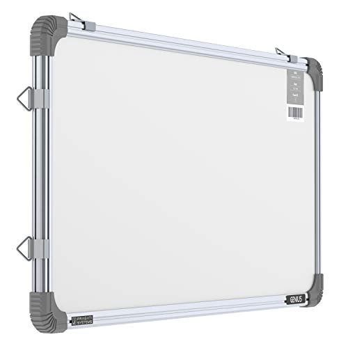 Pragati Systems Genius Melamine (Non-Magnetic) Whiteboard for Kids & Home with Lightweight Aluminium Frame | Portable & Featherlight Dry Erase Marker Board | Extra Small Size 1x2 Feet (Pack of 1) - Image 1
