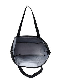 Kuber Industries Kuber Industries Multiuses Polyster Storage Bag|1 Small Pocket & Handle |Shopping Bag|Tote Bag|Cloth Bag |Size 56 x 18 x 47 (Black)-47KM01249  - Image 4