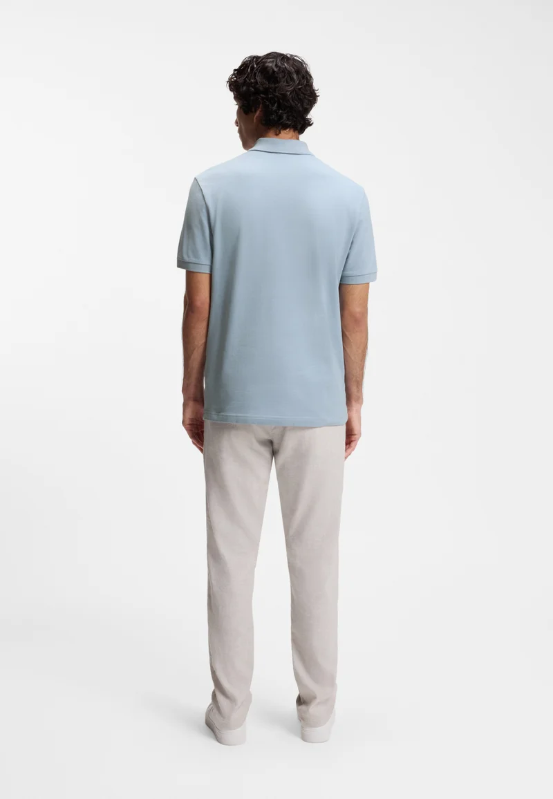 بوس Stretch-cotton slim-fit polo shirt with logo patch