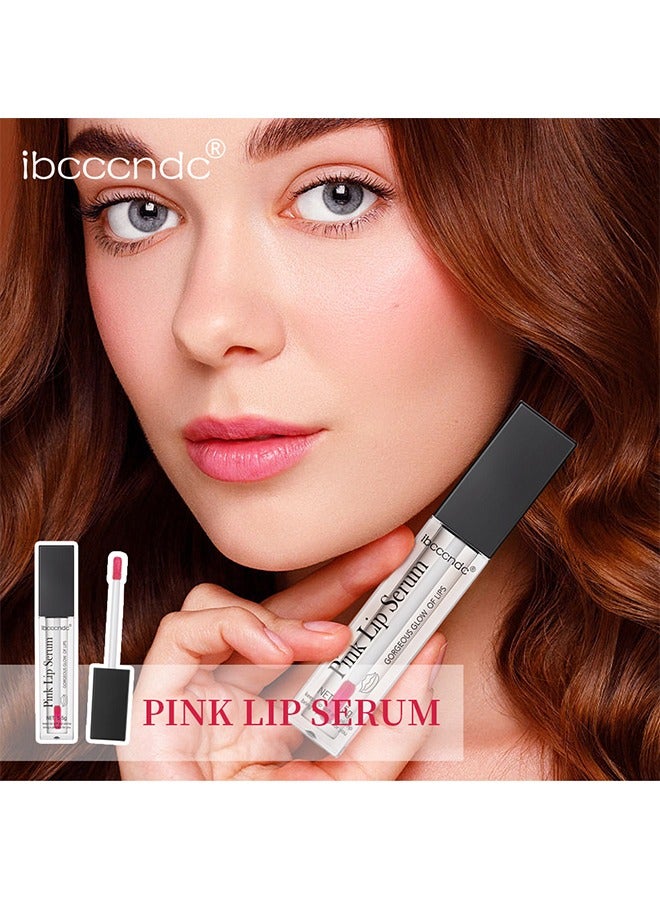 ibcccndc Pink Lip Serum，Lip Gloss Oil for Plumper and Moisturizer Serum ，Hydrating Lip Serum for Dry Peeling and Dark ，Lips Color Changing Lip Oil for Lips and Cheeks Gorgeous Glow of Lips 5.5g - Image 4