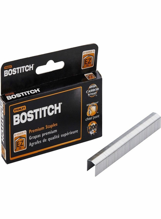 Bostitch Office EZ Squeeze 75 Sheet B8 PowerCrown Staples for Bostitch B875, 1,200 Per Box (STCR75XHC), Steel