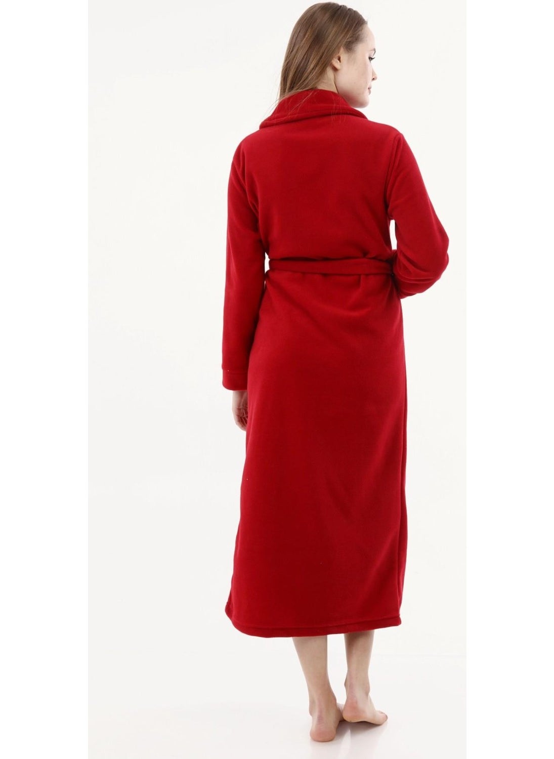 Likapa Long Shawl Collar Fleece Dressing Gown 226  - Image 4