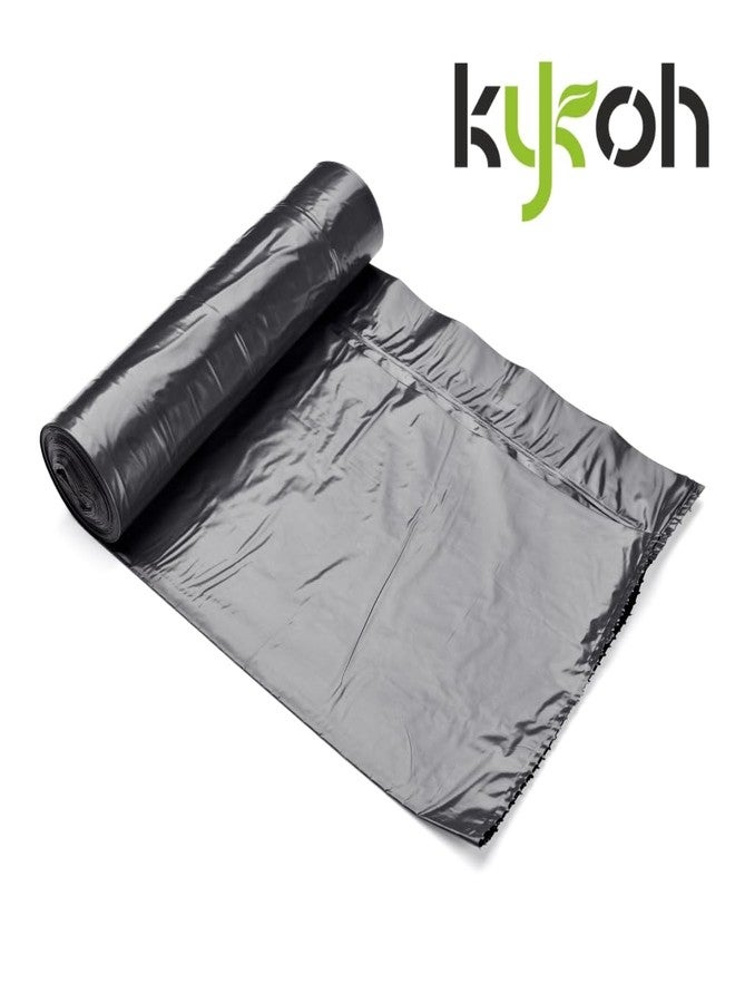 KYKOH Garbage Bags Medium|19 x 21inches Black, For Dry & Wet waste|30 bags/roll (Dustbin Bag/Trash Bag) (Black Color) (8) - Image 3