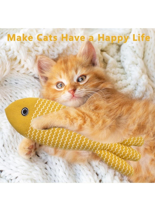 Cat Toys Saury Fish, 3 Pack Catnip Crinkle Sound Toys, Soft and Durable, Interactive Cat Kicker for Indoor Kitten Exercise - Image 2