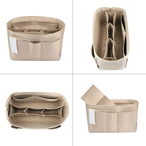 ZTUJO Purse Organizer Insert, Felt Bag Organizer For Handbag Purse Organizer,13 Colors, 6 Size (Medium, Silky Beige) - Image 3