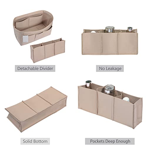 ZTUJO Purse Organizer Insert, Felt Bag Organizer For Handbag Purse Organizer,13 Colors, 6 Size (Medium, Silky Beige) - Image 4