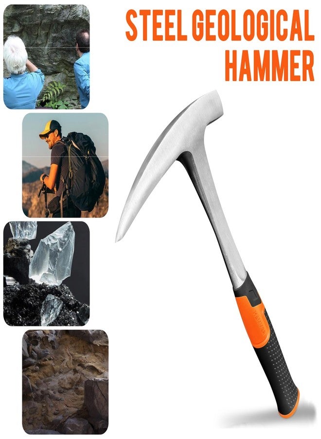 glorousamc Rock Pick Hammer-31oz Geology Hammer with Ergonomic Handle - Stone Mason Hammer, Block Masonry Hammer with Pointed Tip & Shock Reduction Handle,Brick Tools, Masonry Tools - Image 4