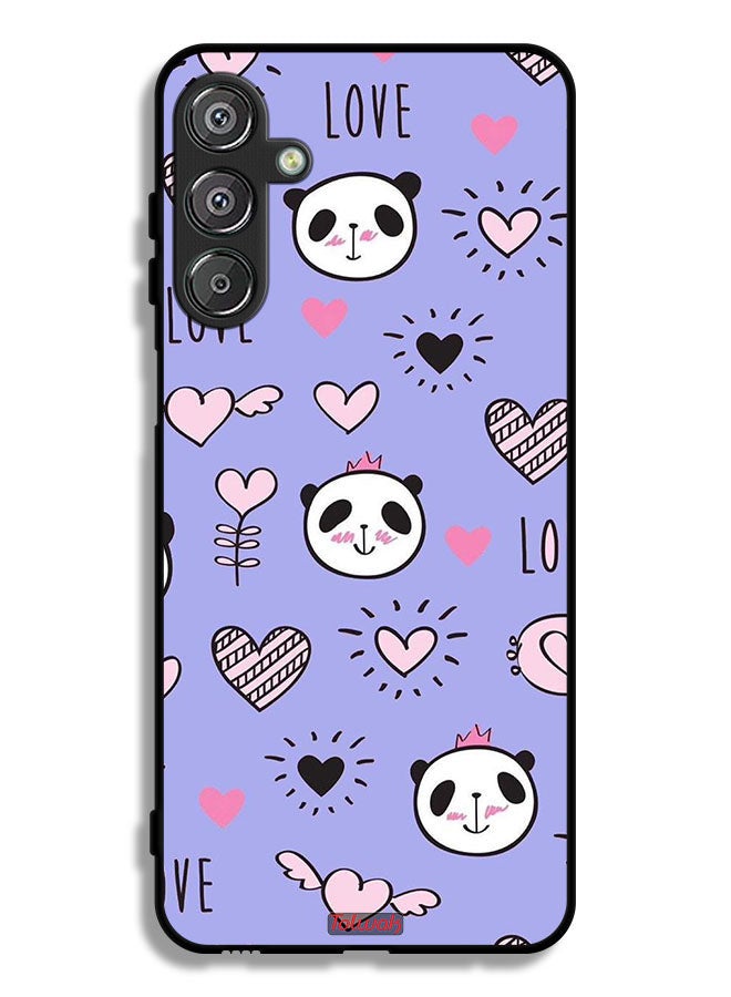 Tolwak Samsung Galaxy F36 Protective Case Cover Love And Panda Doodle - Image 1