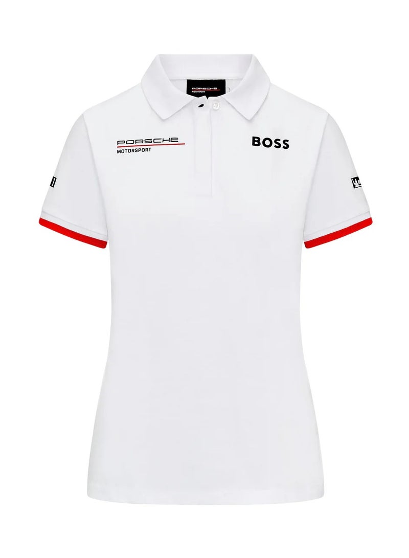 Porsche Porsche Motorsport Women's Team Polo White x Boss  - Image 1