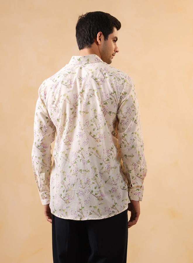 TRULOOM Men Printed Relaxed Fit Cotton Shirt - Image 3