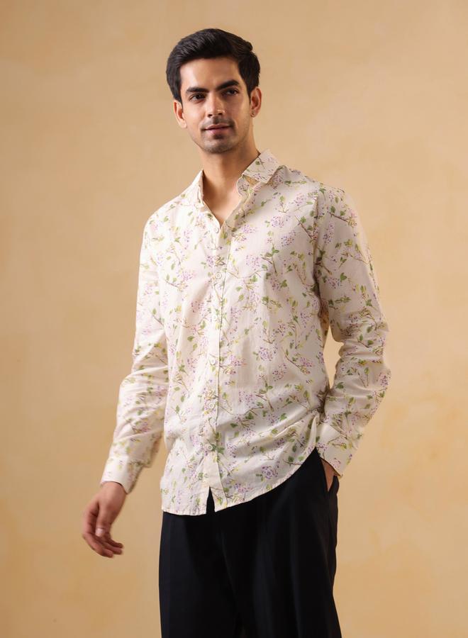 TRULOOM Men Printed Relaxed Fit Cotton Shirt - Image 4