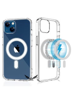 iPhone 14 Plus Clear Magnetic Case with Built in Magnets Compatible with MagSafe Crystal Clear Slim TPU Hard Back Cover for Apple iPhone 14 Plus 6.7 inch 2022 Released (Clear)