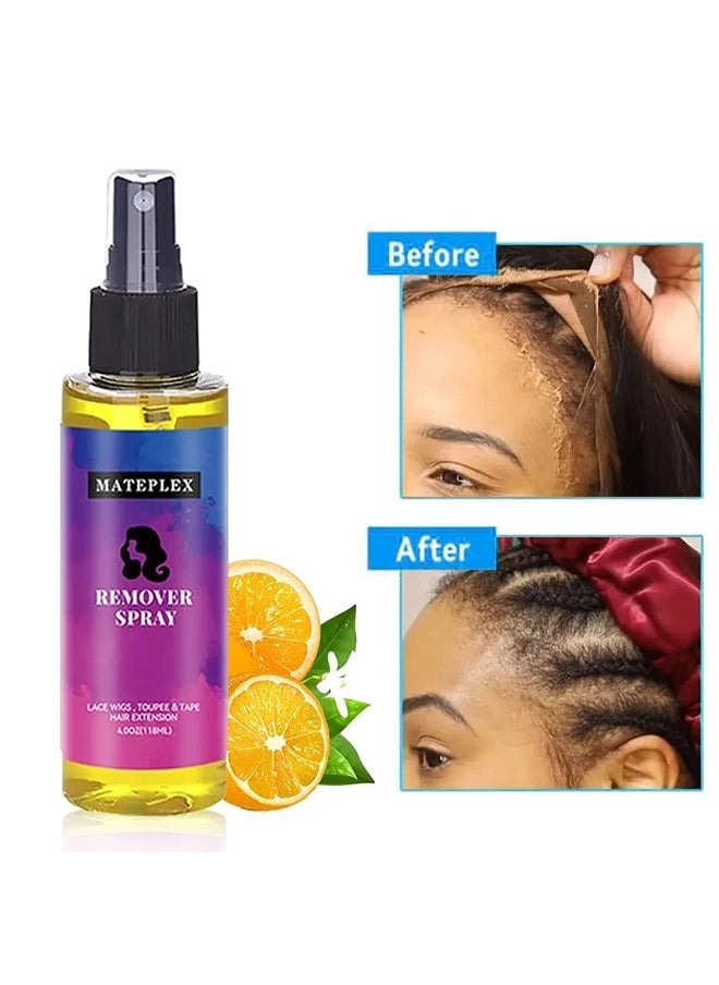 MATEPLEX - Remover Spray Lace Wigs,Wig Glue Remover Spray , Front Bonding Weave Active Lace Tape Meltblown, Scalp Cleaner Hold Glue Yellow Remover 118ml - Image 1