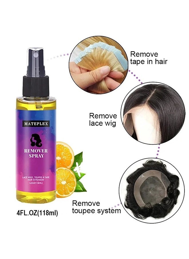 MATEPLEX - Remover Spray Lace Wigs,Wig Glue Remover Spray , Front Bonding Weave Active Lace Tape Meltblown, Scalp Cleaner Hold Glue Yellow Remover 118ml - Image 1