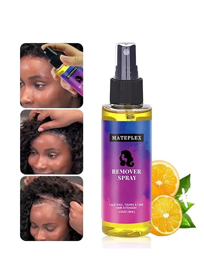MATEPLEX - Remover Spray Lace Wigs,Wig Glue Remover Spray , Front Bonding Weave Active Lace Tape Meltblown, Scalp Cleaner Hold Glue Yellow Remover 118ml - Image 1