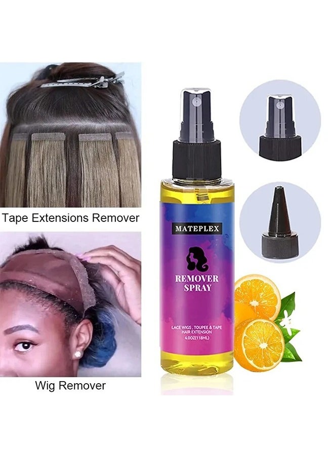 MATEPLEX - Remover Spray Lace Wigs,Wig Glue Remover Spray , Front Bonding Weave Active Lace Tape Meltblown, Scalp Cleaner Hold Glue Yellow Remover 118ml - Image 1