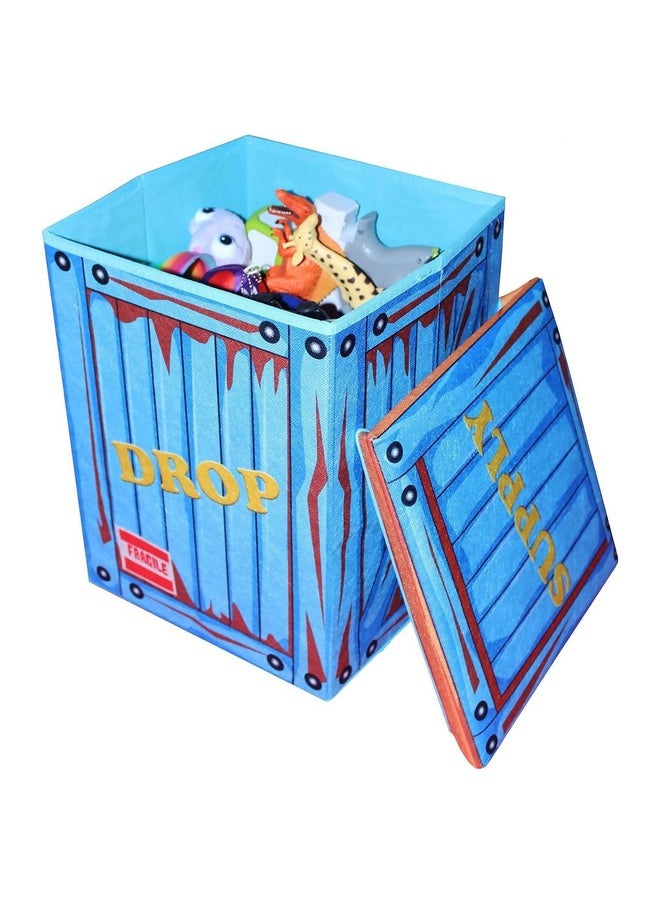 Skywin Fabric Lootbox Big 18”X14”X14” Stackable And Foldable Supply Box Durable Drop Box For Gamers, Fun Bright Colors  - Image 1