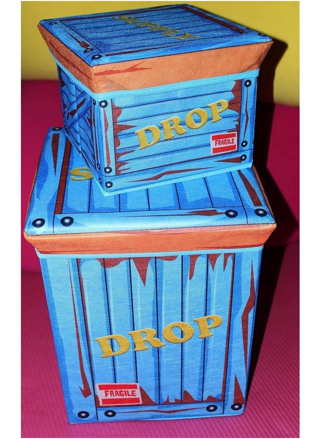 Skywin Fabric Lootbox Big 18”X14”X14” Stackable And Foldable Supply Box Durable Drop Box For Gamers, Fun Bright Colors  - Image 5