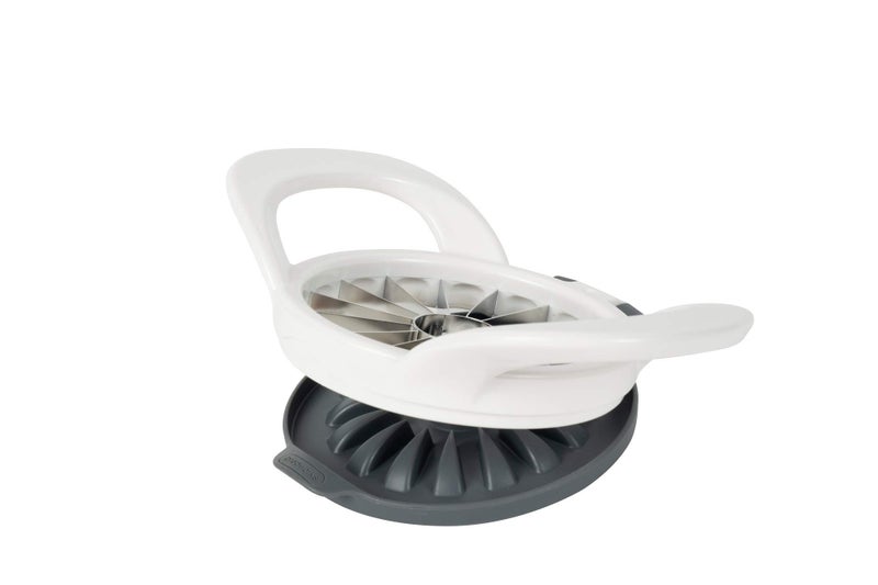 Progressive PrepWorks by Progressive Dishwasher Safe 16-Slice Thin Apple Slicer and Corer with Attached Safety Cover (White) - Image 1