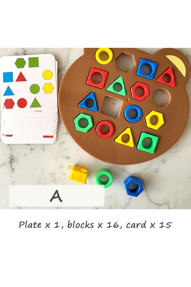 erorex A no box Children Matching Puzzle Toys Colors Geometric Shape Jigsaw Board Games Early Educational I