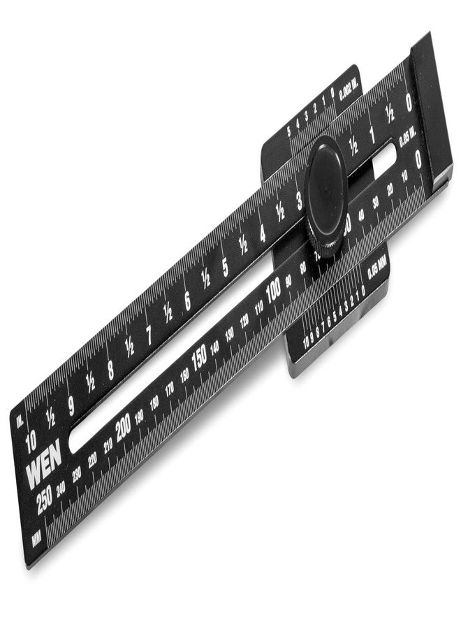Wen 10-Inch Aluminum Offset Marking Gauge and Layout Tool with Laser-Etched Scale (ME252R) - Image 1