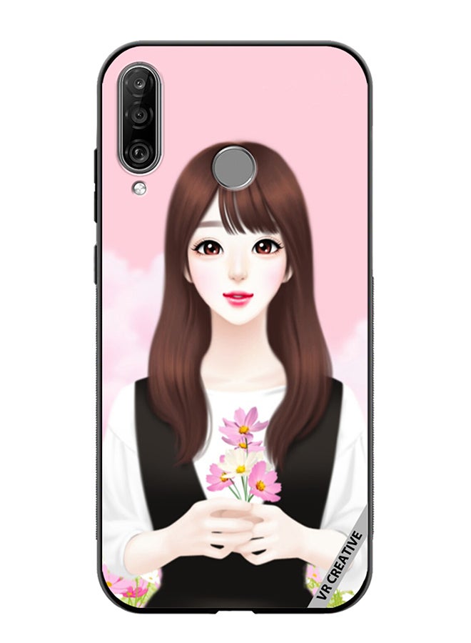 VR CREATIVE Protective Case Cover For Huawei P30 Lite Cute Anime Girl Design Multicolour - Image 1