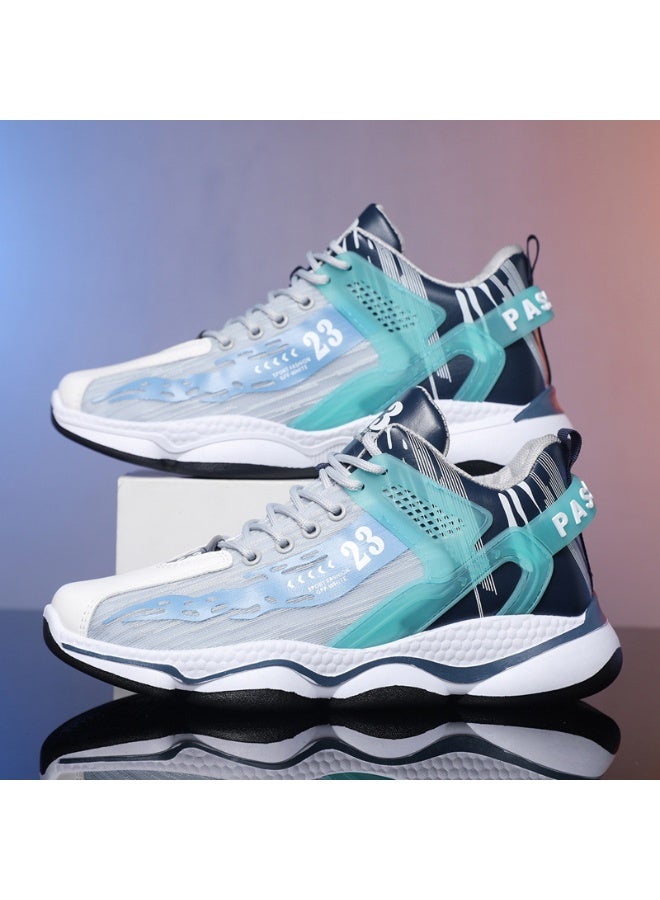 NIBEMINENT أحذية كاجوال للرجال أحذية رياضية للرجال أحذية زيادة الطول نعل سميك أحذية جري أحذية للمشي في الشارع للرجال - Image 1